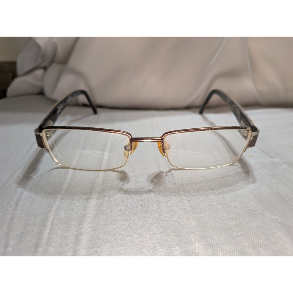 Vintage Gucci GG 1848 Eyeglasses Black Rectangular Frame 135 Made in Japan
